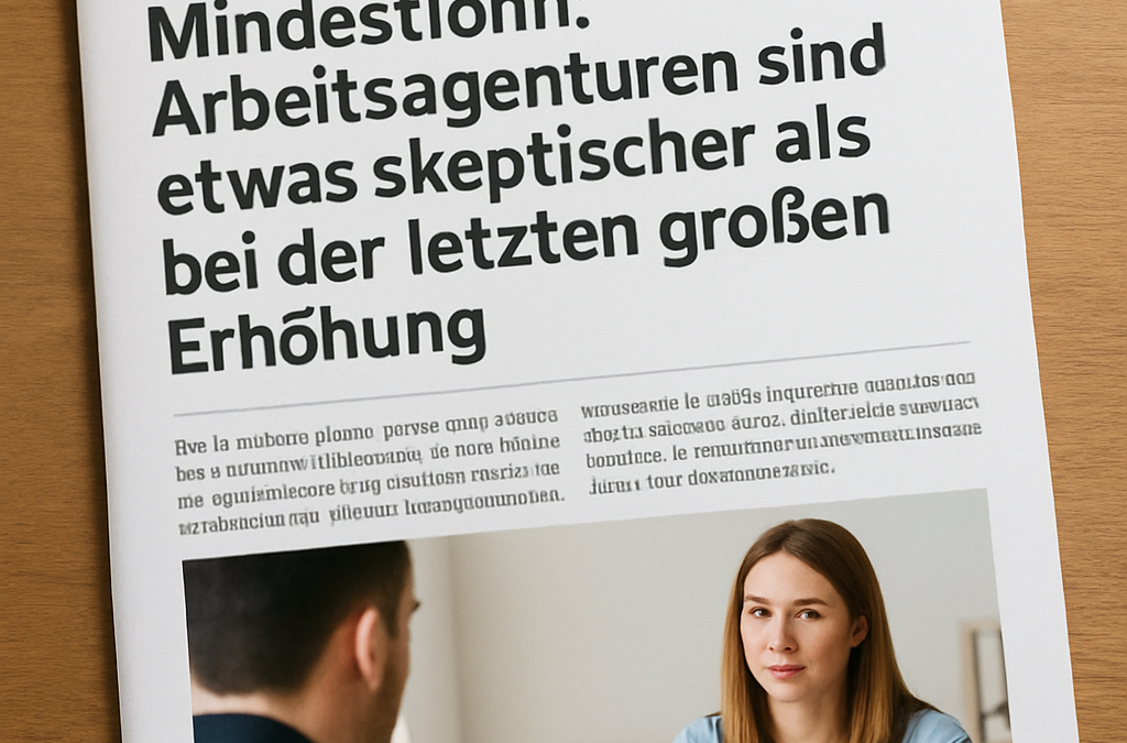 Mindestlohnerhöhung: Arbeitsagenturen zeigen zunehmende Skepsis