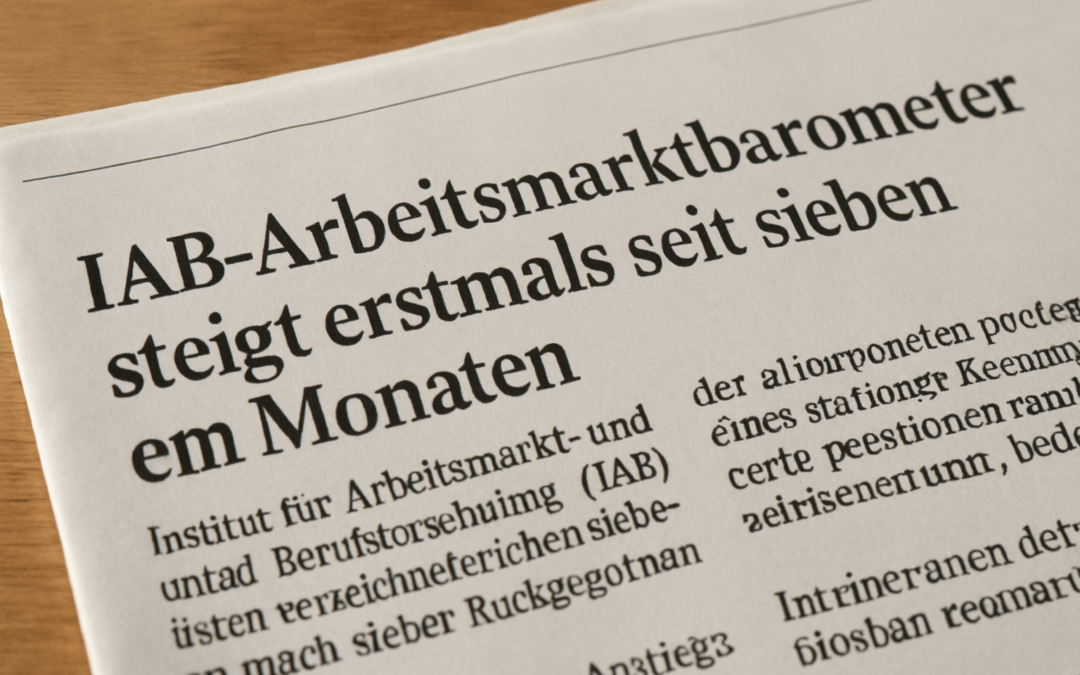IAB-Arbeitsmarktbarometer zeigt ersten Anstieg seit sieben Monaten